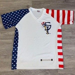 Staten Island Yankees Patriotic Flag Baseball Jersey SGA Youth Size 18-20